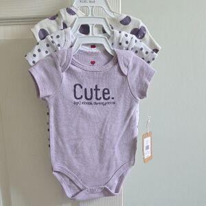 Mini Hop Purple Baby Onesie Set